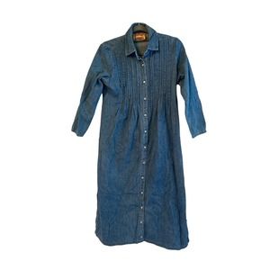 Studio Ease Denim Shirt Dress - Size 4 Petite 4P